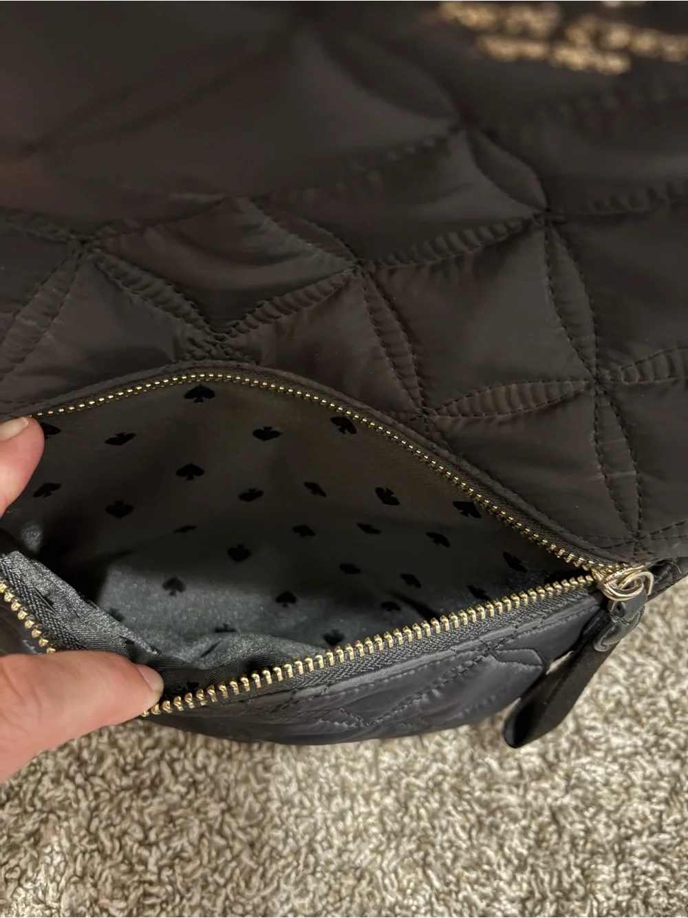 kate spade Quilted Black Nylon Backpack - Picture 6 of 6